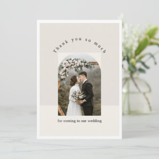 Aesthetic Photo Frame Wedding Thank You Card Feestdagenkaart
