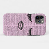 Aesthetic Pink Face Art Tough iPhone Case (Achterkant (horizontaal))