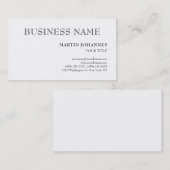 Aesthetic Professional Chic Black & White Visitekaartje (Voorkant / Achterkant)