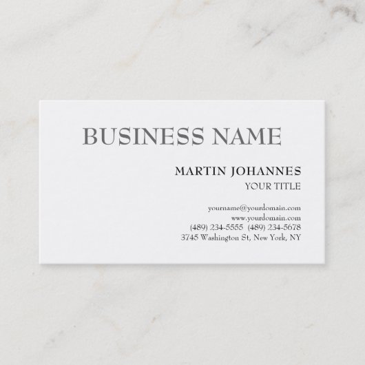 Aesthetic Professional Chic Black & White Visitekaartje (Voorkant)