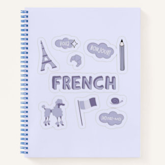 Aesthetic Purple French  Notitieboek