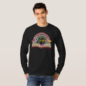Aesthetic Rainbow Floral Book Librarian Read Nerd  T-shirt (Voorkant volledig)