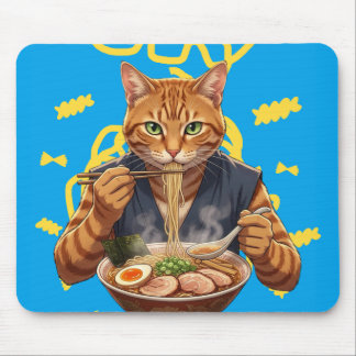 Aesthetic Ramen Cat – Japanese Pop Art Gaming Muismat