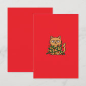 Aesthetic Red Background | Minimalist Design Informatiekaartje (Voorkant / Achterkant)