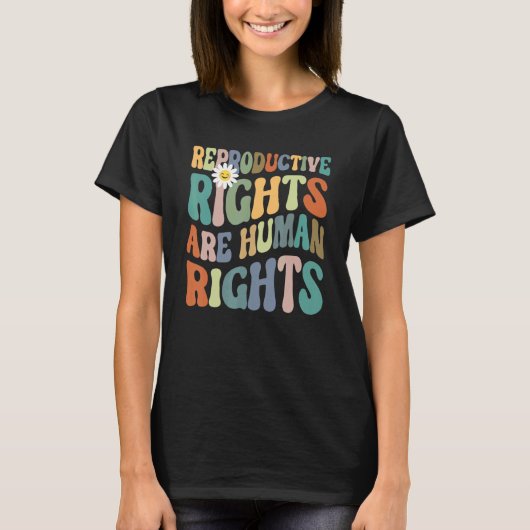 Aesthetic Reproductive Rights Are Human Rights Fem T-shirt (Voorkant)