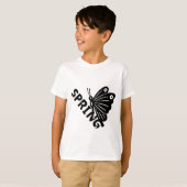 Aesthetic Spring Butterfly Minimalist Graphic T-shirt (Voorkant volledig)