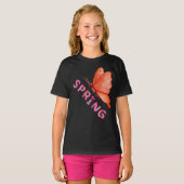 Aesthetic Spring Butterfly Minimalist Graphic T-shirt (Voorkant volledig)