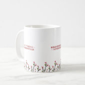 Aesthetic Study Girl Mug Cozy vibes with Floral Koffiemok (Voorkant links)