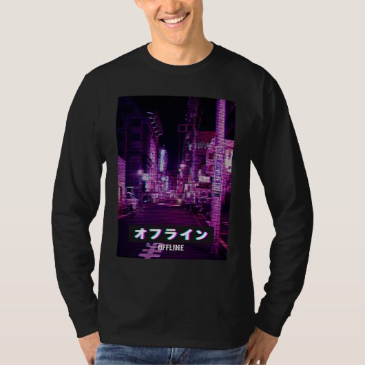 Aesthetic Style Vaporwave Japan 80s Meme Sad Glitc T-shirt (Voorkant)