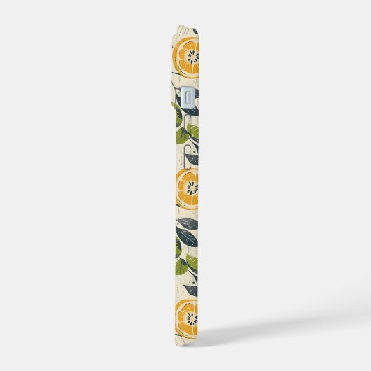 Aesthetic Summer Lemon Kiwi Pattern iPhone Case iPhone 15 Case (Linkerkant)