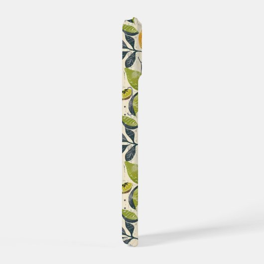 Aesthetic Summer Lemon Kiwi Pattern iPhone Case iPhone 15 Case (Rechterkant)