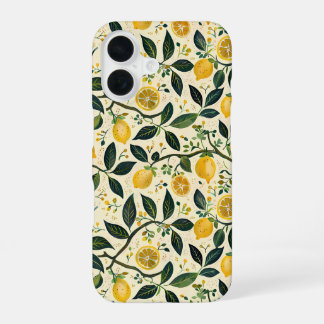 Aesthetic Summer Lemon Pattern iPhone Case 16 Hoesje