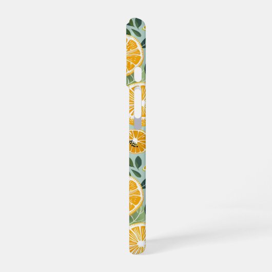 Aesthetic Summer Lemon Pattern iPhone Case 16 Hoesje (Linkerkant)