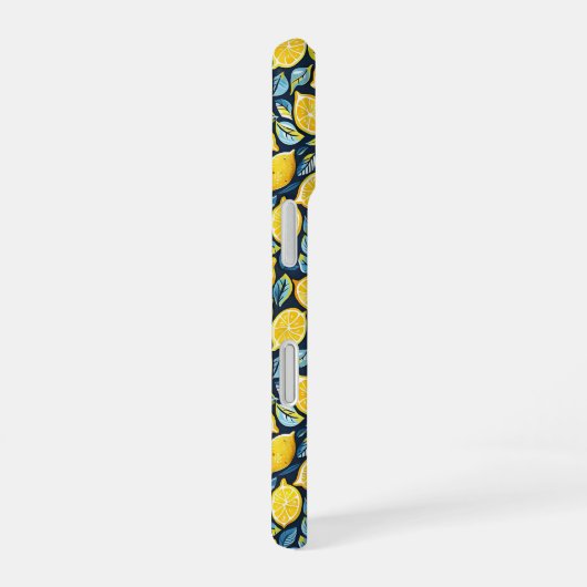 Aesthetic Summer Lemon Pattern iPhone Case 16 Hoesje (Rechterkant)