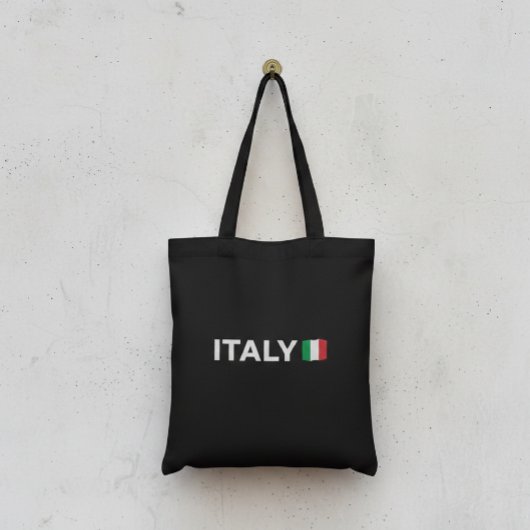 Aesthetic Sustainability Black Tote Bag Italy
