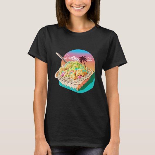 Aesthetic Synthwave Fried Rice with 80s Aesthetic T-shirt (Voorkant)