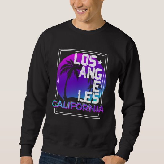 Aesthetic Vaporwave Los Angeles California CA Retr Trui (Voorkant)