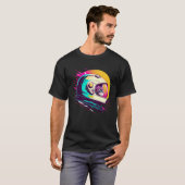 Aesthetic Vaporwave Space Cat 80s 90s Astronaut  1 T-shirt (Voorkant volledig)