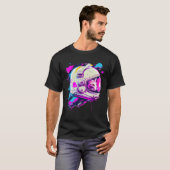 Aesthetic Vaporwave Space Cat 80s 90s Astronaut  3 T-shirt (Voorkant volledig)