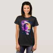 Aesthetic Vaporwave Space Cat 80s 90s Astronaut  4 T-shirt (Voorkant volledig)