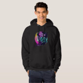 Aesthetic Vaporwave Space Cat 80s 90s Astronaut  5 Hoodie (Voorkant volledig)