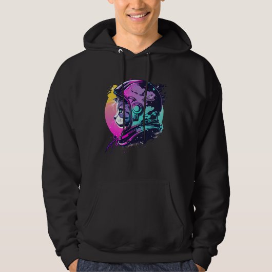 Aesthetic Vaporwave Space Cat 80s 90s Astronaut  5 Hoodie (Voorkant)