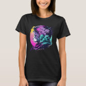 Aesthetic Vaporwave Space Cat 80s 90s Astronaut  5 T-shirt (Voorkant)