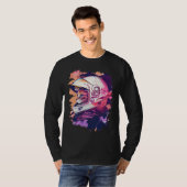 Aesthetic Vaporwave Space Cat 80s 90s Astronaut 6 T-shirt (Voorkant volledig)