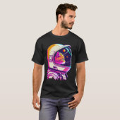 Aesthetic Vaporwave Space Cat 80s 90s Astronaut T-shirt (Voorkant volledig)