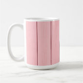 Aesthetic Vertical Wood Pattern Pink Colour  Koffiemok (Links)