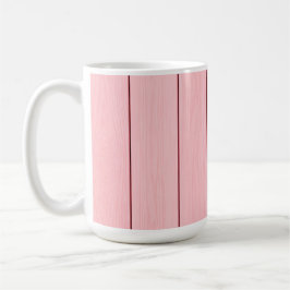 Aesthetic Vertical Wood Pattern Pink Colour  Koffiemok