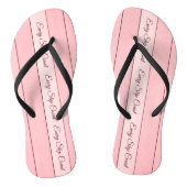 Aesthetic Vertical Wood Pattern Pink Colour  Teenslippers (Voetbed)