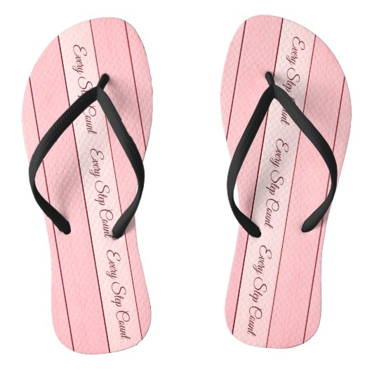 Aesthetic Vertical Wood Pattern Pink Colour  Teenslippers (Voetbed)