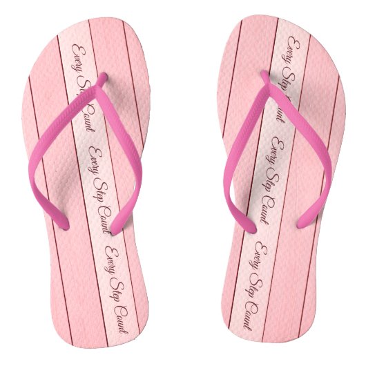 Aesthetic Vertical Wood Pattern Pink Colour  Teenslippers (Voetbed)