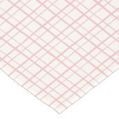 Aesthetic Wobbly Grid Pattern Ballet Pink Korte Tafelloper (Hoek)