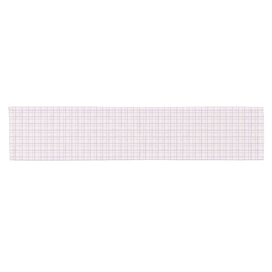 Aesthetic Wobbly Grid Pattern Dusty Lilac Korte Tafelloper (Horizontaal)