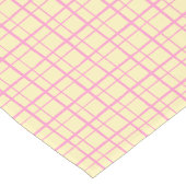 Aesthetic Wobbly Grid Pattern Sunshine Yellow Korte Tafelloper (Hoek)