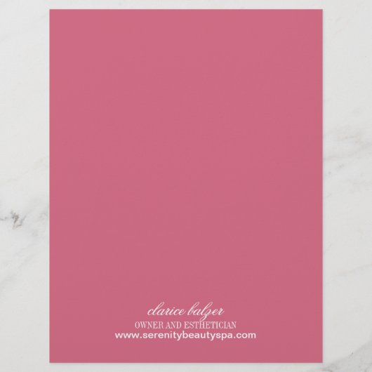 Aesthetica en spa Flyer (Achterkant)