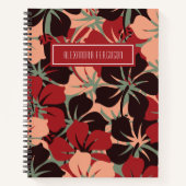 Aesthetisch, aangepast rood en zwart-wit patroon notitieboek (Voorkant)