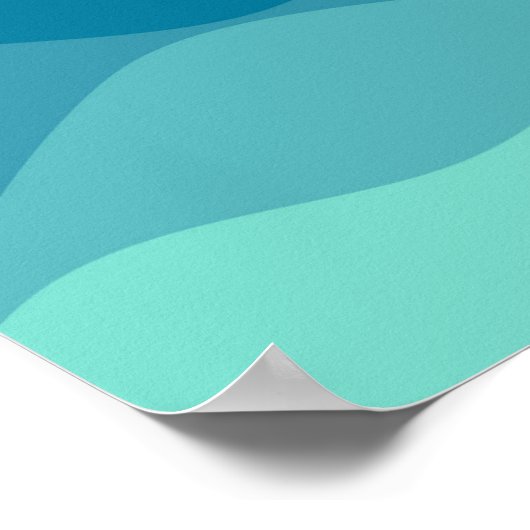 Aesthetisch blauw avy Pattern Poster (Hoek)