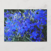 Aesthetisch blauw Lobelia bloomend tapestuin Briefkaart (Voorkant)