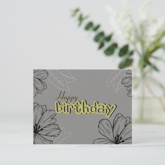 Aesthetisch briefkaart voor gelukkige verjaardag (Staand voorkant)