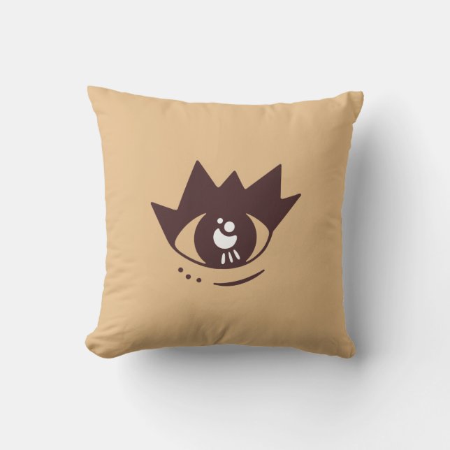 Aesthetisch bruine ogen Sierkussen (Voorkant)