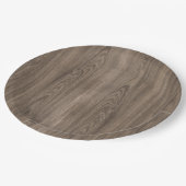 Aesthetisch chic dark brown wood design papieren bordje (Gekanteld)