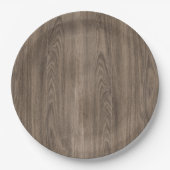 Aesthetisch chic dark brown wood design papieren bordje (Voorkant)