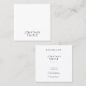Aesthetisch eenvoudig vierkant design, luxe modern vierkante visitekaartje (Voorkant / Achterkant)