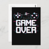 Aesthetisch gaminggamer met een dampgolfcontroller briefkaart (Voorkant / Achterkant)