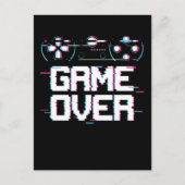 Aesthetisch gaminggamer met een dampgolfcontroller briefkaart (Voorkant)