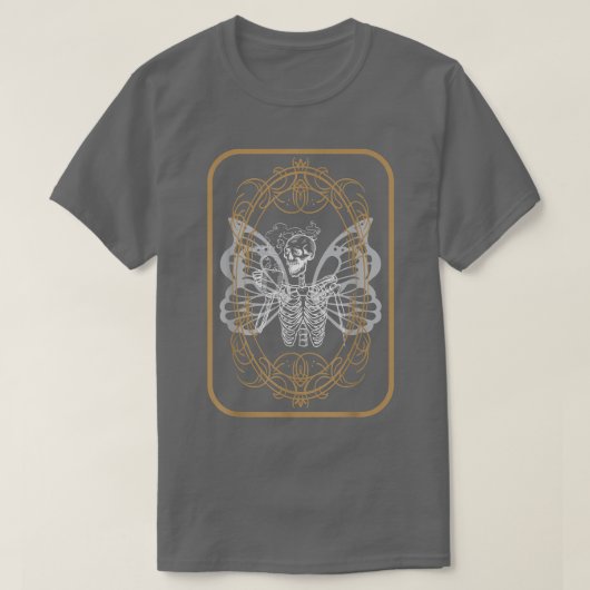 Aesthetisch grunge Skeleton Drink koffiebranderij T-shirt (Design voorkant)