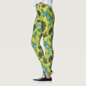 Aesthetisch kleurig zonnebloempatroon leggings (Links)